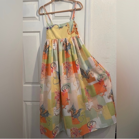 The Khaleesi MIDI Patchwork Sundress In Multi Print - Picture 11 of 15